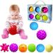 ROHSCE Baby Textured Multi Sensory Toys Massage Ball Gift Set BPA Free for Toddlers 1-3 Soft Balls Montessori Infant Baby Toys 6 to 12 Months 6 Pack