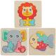 3 Pcs Jigsaw Puzzle Toys for Toddlers Wood Cartoon Puzzle Toy 3d Wood Puzzle Wood Puzzle Toy Toddler Child