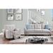 2 Piece Linen Upholstered 3 Seater Sofa and Single Sofa Chair Set, Living Room Furniture Button Tufted Sofa with Tapered Legs