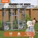 VEVOR 4 & 7 Tier Large Catio Detachable Metal Enclosure 35.4x23.6x51 & 71.2x34.6x66.5 with Platforms & Resting Area 7-Tier - Grey