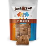Jack&Pup Trachea Dog Chew - 3-inch Beef Trachea Bites for Dogs (16 oz) Natural Dog Treat for Dogs - Rich in Glucosamine and Chondroitin 100% Beef Chews