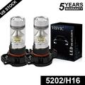 Pair White 5202 100W LED Fog Lights Bulbs Fit for 2010 2011 2012 Chevy Camaro