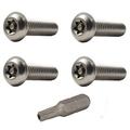 1/4-20 x 1-1/2 Button Head Torx Security Machine Screw Bolt Screws Stainless Steel Tamper Resistant Qty 10 Thread Size 1/4-20 x 1-1/2 Length by Fastenere