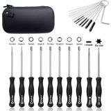 YHLFOOZ 10pcs Carburetor Adjustment Tool for Common 2 Cycle Carburator Engine - Carburetor Adjustment Tool Set Carburetor Tune up Adjusting Tool(Includes: Cleaning Brush + Carrying Case)