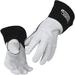 Lincoln Electric Grain Leather TIG Welding Gloves | High Dexterity | Medium | K2981-M White black