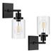 2 Pcs Bathroom Vanity Light Vintage Wall Sconces Lamp with Clear Glass Shade Metal Wall Mount Wall Lamp