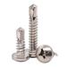 #8 x 3/4 Pan Head Self Drilling Screws Phillips Drive 410 Stainless Steel Sheet Metal Screws Self Tapping Dovetail Screws Pack of 100