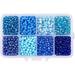 PH PandaHll 6/0 Blue Seed Beads 1900 Pcs 4mm Multicolor Beading Glass Seed Beads Waist Beads 8 Colors Round Pony Bead Mini Spacer Czech Beads for Jewelry Making Christmas Decoration