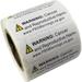 FirstZi California Prop 65 Warning Labels Sign Short Form 0.5x1.5 Inches 500 Stickers per Roll