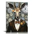 COMIO Victorian Steampunk Decor - Steampunk Wall Art Prints Gothic Steampunk Animals Posters Vintage Dictionary Steam Punk Goth Pictures for Living Room Home Bedroom