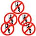 5 Pcs Emblems Safety Stickers Safety Warning Signs Stickers for Warning No Leaning Sign Decals Equipment Instructions Workshop Safety Signs The Sign Pvc Self-adhesive Miss