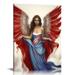 JEUXUS Puerto Rico Flag Poster Poster with Angel And Puerto Rico Flag Decoration Canvas Painting Wall Art Poster for Bedroom Living Room Decor 16x20 inches