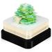 Paper Sculpture Model Three-dimensional Note Desk Calendar 24 Years (Treehouse-Green-2024 English Calendar) Standing Xmas Gifts Calendars Small