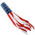 American Flag Windsock Stars & Stripes USA Patriotic Decorations Embroidered Stars - Fade Resistant Patriotic Wind Socks Decorations 40 Inch (40)