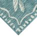 Liora Manne Carmel Dragonfly Indoor/Outdoor Rug Aqua 1 11 x 4 11 Polyester Polypropylene 6 Runner Runner Accent Indoor Entryway Kitchen Patio