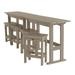 highwood Lehigh 6-Piece Outdoor Balcony Set - Counter-height Woodland Brown