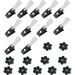 Accessories 22 Pack For Garden Flag Stand-Holder-Pole Rubber Stoppers and Plastic Clips Accessories for Garden Flag Pole Stand-22 Pieces Set
