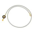 Flat Gas Tank Extension Tube Brass Stainless Steel Rubber Extension Hose for Outdoor Replacement Stainless Steel Gas Tank Extension Tube for BBQ Grill Fire Pit