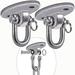 SELEWARE 2 Pieces 2000 lb Capacity Stainless Steel 180Â° Swing Hangers Heavy Duty Swing Hooks for Concrete Ceiling Wooden Hanging Hardware for Por Porch Playground Hammock Gym Swing Sets