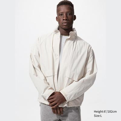 Uniqlo - Windproof Stand Collar Blouson Jacket - Off White - M