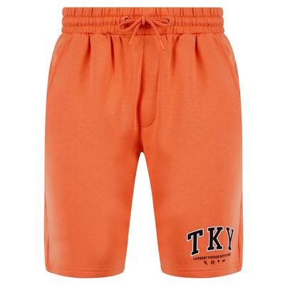 Jogger Shorts Refract Motif Brushback Fleece Jogger Shorts in Orange / XL - Tokyo Laundry