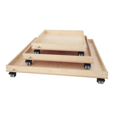 Whitney Brothers 30 1/2" x 31 1/2" x 6 1/4" Medium Wood Caddy for Children's Play House Cubes
