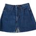 Madewell Skirts | Madewell Rigid A-Line Raw Hem Denim Mini Jean Skirt Nwot | Color: Blue | Size: 26