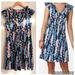 Lilly Pulitzer Dresses | Lily Pulitzer Clare Floral Ruffle Silk Cotton Blend Dress | Color: Blue/Pink | Size: M