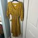 Anthropologie Dresses | Anthropologie Marigold Midi Floral Dress Size Xs | Color: Gold | Size: Xs