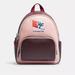 Coach Bags | Coach, Mini Court Backpack In Color Block Ski Speed Graphic Powder Pink | Color: Pink | Size: Os