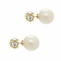 Kate Spade Jewelry | Kate Spade Nwt Dainty Sparklers Pearl Reversible Stud Gold Tone Earrings | Color: Gold/White | Size: Os