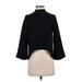 Zara Basic Long Sleeve Blouse: Black Print Tops - Women's Size X-Small