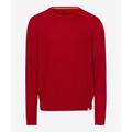 Brax Pullover "Style Rick" Herren signal red, Gr. L, Baumwolle, aus einem Baumwoll Leinen Mix