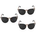 TENDYCOCO 3 Pcs Sunglasses Sunglasses Fashion Eyewear Trendy Womens Sunglasses Beach Sunglasses Fashion for Women Party Eyeglasses Sun Glasses Sunglasses for Beach Polarized Metal Woman