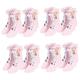 Vaguelly 8 Pairs Doll High Heels Fashion Dolls Makeup Toys Kids Heels Shoes for Doll High Heels for Kids Baby Doll Shoes Doll Make up Shoes Kids Playset Child Pu Doll Supplies Mini Pink