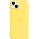APPLE Handyhülle "iPhone 14 Plus Silikon Case mit MagSafe" Hüllen Gr. iPhone 14 Plus, gelb (kanariengelb) Zubehör für Handys Smartphones