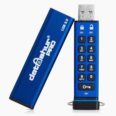 ISTORAGE USB-Stick "datAshur Pro 128GB" USB-Sticks Gr. 128 GB, blau USB-Sticks