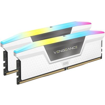 CORSAIR PC-Arbeitsspeicher "VENGEANCE RGB DDR5 Memory", weiß, 2 x 16 GB, Arbeitsspeicher, RGB