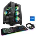 CSL Gaming-PC "Aqueon C77211 Advanced Edition" Computer Gr. Microsoft Windows 11 Home (64 Bit), 64 GB RAM 1000 GB SSD, schwarz Gaming PCs