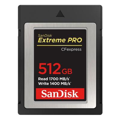 SANDISK Speicherkarte "CF Extreme PRO CFexpress, Typ B", schwarz, 512 GB, Speicherkarten
