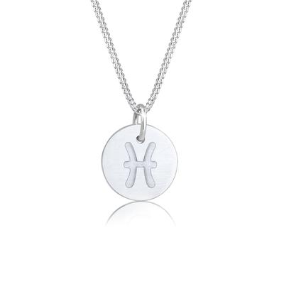 Kette mit Anhänger ELLI "Sterzeichen Fische 925 Sterling Silber", silber, Halsketten, Damen, 45, ohne Stein, Silber 925 (Sterlingsilber), L: 45cm Image