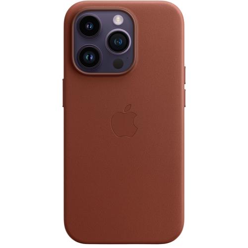 "APPLE Handyhülle ""iPhone 14 Pro Leather MagSafe"" Hüllen Gr. iPhone 14 Pro, braun (umber) Zubehör für Handys Smartphones"