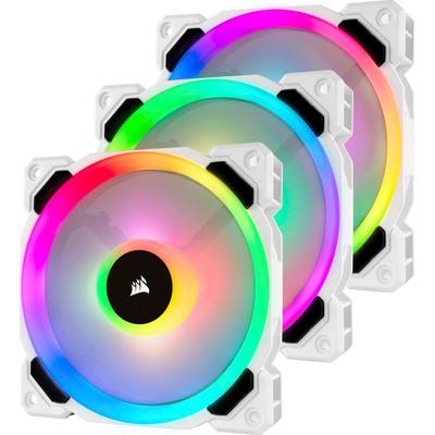 CORSAIR Gehäuselüfter "LL120 RGB, 120-mm-RGB-LED-Lüfter, Dreierpack mit Lighting Node PRO" Computer-Kühler weiß Weitere PC-Komponenten