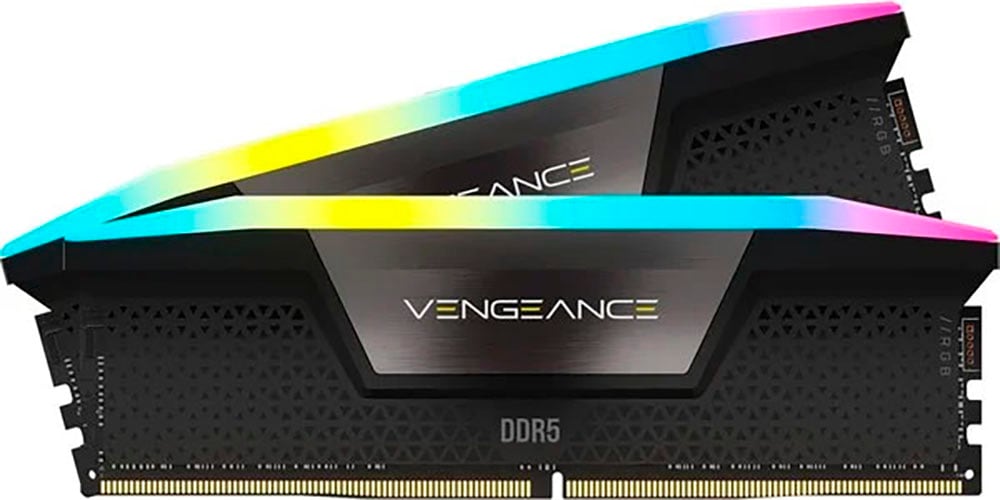 CORSAIR PC-Arbeitsspeicher "VENGEANCE RGB DDR5", schwarz, 2 x 32 GB, Arbeitsspeicher, RGB Beleuchtung Image