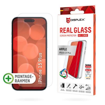 DISPLEX Displayschutzglas "Real Glass + Case" Displayfolien farblos (transparent) Zubehör für Handys Smartphones
