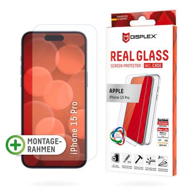 DISPLEX Displayschutzglas "Real Glass + Case" Displayfolien farblos (transparent) Zubehör für Handys Smartphones