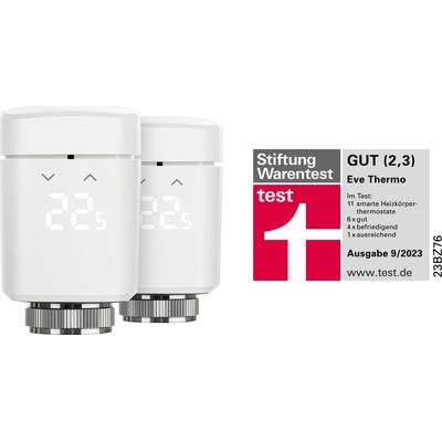 EVE Heizkörperthermostat "Thermo 2-er Pack", weiß (grundfarbe), B:5,4cm H:6,7cm T:8,5cm, Heizkörperthermostate, Gen. 4 Image