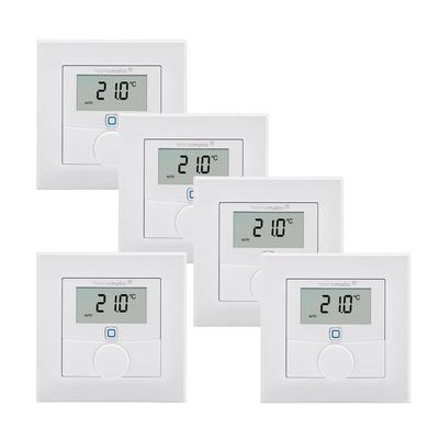 HOMEMATIC IP Smart-Home-Steuerelement "Wandthermostat m. Luftfeuchtigkeitssensor 5er Set", weiß, B:22cm H:14cm T:30cm, S