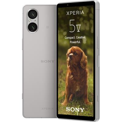 SONY Smartphone "XPERIA 5V" Mobiltelefone Gr. 128 GB, silberfarben (platin-silber)