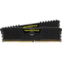 CORSAIR PC-Arbeitsspeicher VENGEANCE LPX 16 GB (2 x 8 GB) DDR4 Arbeitsspeicher Gr. 32 GB, 3600 MHz, schwarz Arbeitsspeicher